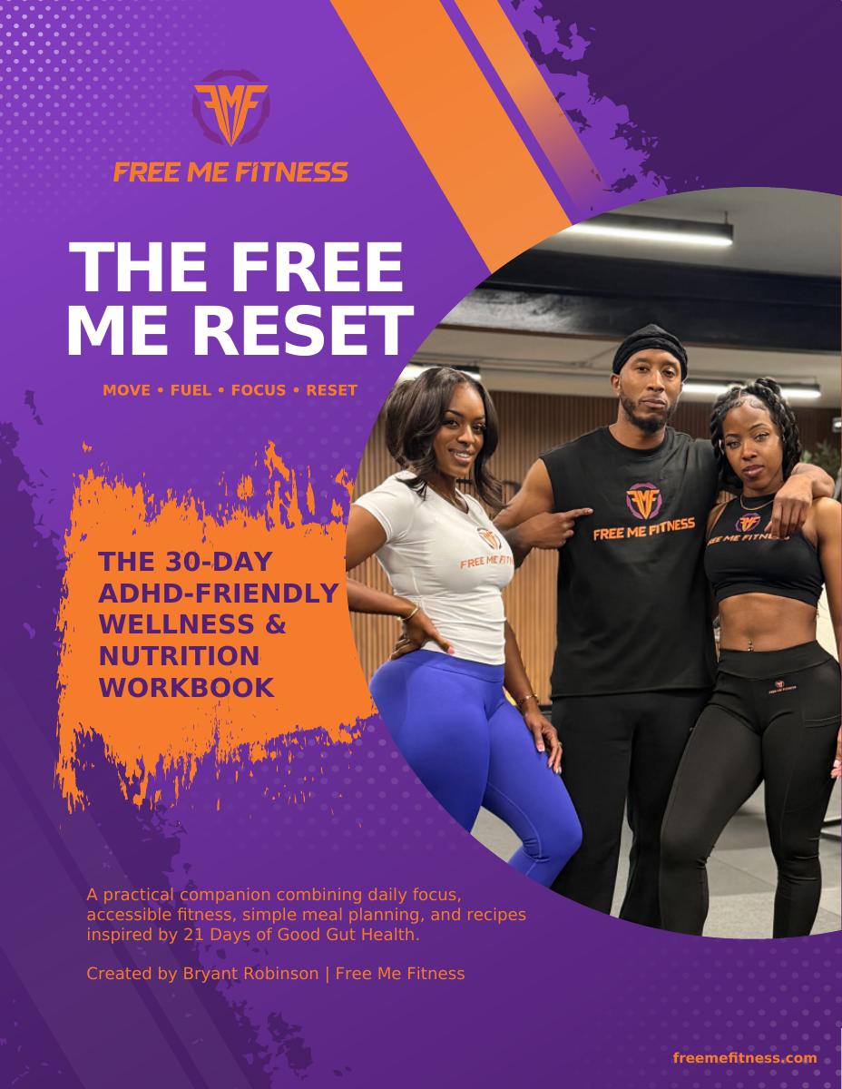 The Free Me Reset ADHD-friendly wellness and nutrition workbook cover